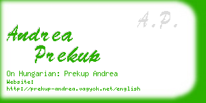 andrea prekup business card